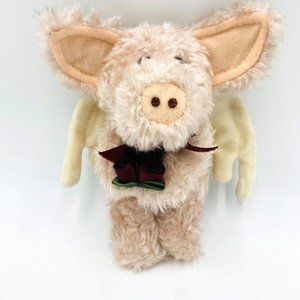 Boyds Bears Pig Angel Holding Roses Ornament Plush Stuffed Animal Cream 6" Tall